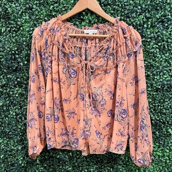 Socialite Ruffled Top Floral - Picture 3 of 9